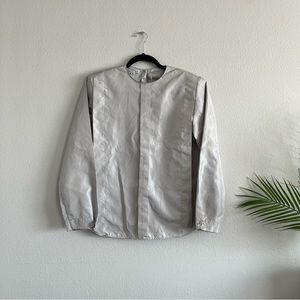 Christian Dior | Vintage Chemises Pleated Blouse with Shoulder Pads